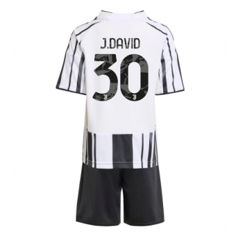 Billige Fotballdrakt Juventus Jonathan David #30 Replika Hjemmedraktsett Barn 2025-26 Kortermet (med bukser)
